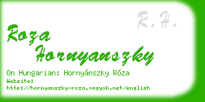 roza hornyanszky business card